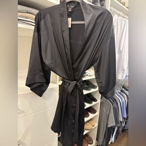 NWT Black Satin Victoria’s Secret Robe